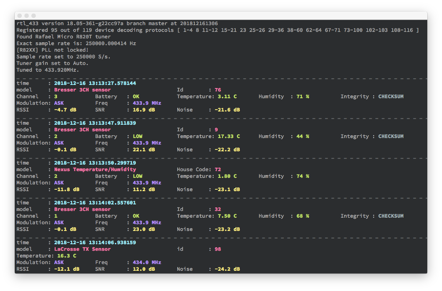 rtl_433 decoding a signal
